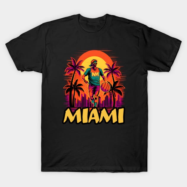 Miami Basketball T-Shirt by artdise